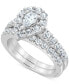 ფოტო #1 პროდუქტის Certified Diamond Pear Halo Bridal Set (2 ct. t.w.) in 18K White, Yellow or Rose Gold