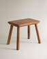 Bevelled acacia stool Коричневый, 33 x 25 x 22 cm - фото #2