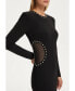 Фото #4 товара Women's Cut Out Studded Midi Dress