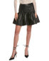 Jason Wu Ruffle Leather Mini Skirt Women's