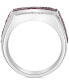 EFFY® Men's Ruby (2-1/2 ct. t.w.) & Diamond (1/10 ct. t.w.) Ring in Sterling Silver