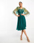 Virgos Lounge maxi cape dress in teal