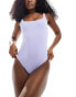 Фото #2 товара Weekday Desert swimsuit in lilac exclusive to ASOS