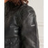 Фото #4 товара SUPERDRY Studios Knit Collar Leather bomber jacket