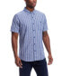 Фото #3 товара Men's Short Sleeve Striped Cotton Button Down Shirt
