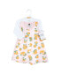 ფოტო #2 პროდუქტის Toddler Girls Cotton Dress and Cardigan 2pcSet, Citrus Orange