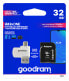 Фото #4 товара GoodRam M1A4 All in One - 32 GB - MicroSDHC - Class 10 - UHS-I - 100 MB/s - 10 MB/s