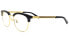 Фото #3 товара Оправа GUCCI Classic Decor Eyeglasses GG0698OA-002 Black Gold