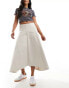 Daisy Street low rise hanky hem maxi skirt in stone with seam detail Серый, DE 36 - фото #2