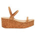 Фото #1 товара COCONUTS by Matisse Honor Platform Wedge Womens Brown Casual Sandals HONOR-128