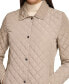 ფოტო #4 პროდუქტის Womens Collared Quilted Coat