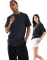 Lacoste Unisex logo t-shirt in washed black