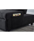 Фото #7 товара Living Room Bed Room Furniture With Black Linen Fabric Recliner Chair Bed