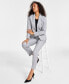 Фото #5 товара Women's Herringbone One-Button Long-Sleeve Blazer