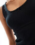 Фото #3 товара Cotton On tank top with ruching in black