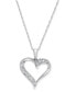 ფოტო #1 პროდუქტის Diamond Heart 18" Pendant Necklace (1/6 ct. t.w.) in 14k Gold (Also available in 14k White or Rose gold)