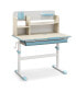 Height Adjustable Kids Study Desk with Tilt Desktop for 3-12 Years Old