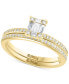 Фото #1 товара EFFY® Diamond Baguette Cluster Bridal Set (3/8 ct. t.w.) in 14k White or Yellow Gold