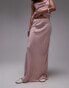 Topshop co-ord bias maxi skirt in pink