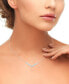 Фото #2 товара Macy's diamond Chevron 18" Statement Necklace (1/10 ct. t.w.) in Sterling Silver