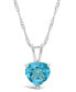 ფოტო #2 პროდუქტის Blue Topaz (2-1/3 ct. t.w.) Pendant Necklace in Sterling Silver. Also Available in Amethyst (1-5/8 ct. t.w.)