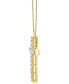 ფოტო #3 პროდუქტის Diamond Cross 22" Pendant Necklace (1-1/2 ct. t.w.) in 10k Gold