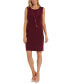 ფოტო #3 პროდუქტის Women's 2-Pc. Ribbed Metallic Jacket & Necklace Dress