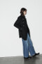 Фото #4 товара Двубортное пальто из смесовой шерсти с высоким воротником ZARA