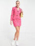 Фото #3 товара Miss Selfridge cut out tailored dress in pink