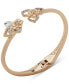 Gold-Tone Crystal Flower Cuff Bracelet