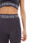 ASOS Weekend Collective seamless leggings with branded waistband in charcoal Черный, XS - EU 32-34 - фото #4