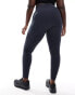 ASOS 4505 Curve Icon seamless rib gym legging in navy