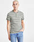 Фото #1 товара Men's Marco Short Sleeve Striped Henley, Created for Macy's