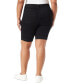 Фото #2 товара Plus Size Shape Effect Pull-On Denim Bermuda Shorts