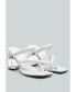 Фото #3 товара Erised Clear Block Heel Cross Strap Sandals