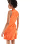 ASOS DESIGN Tall satin shift mini dress with tab sides in vivid orange Leuchtendes Orange, 34 - фото #2