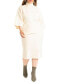 Фото #1 товара Plus Size Midi Sweater Skirt - 14/16, Buttercream