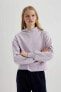 Boxy Fit Kapüşonlu Kalın Sweatshirt B8570ax24sp