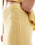 Фото #5 товара ASOS DESIGN knitted mini skirt in textured yarn co-ord in lemon