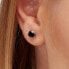 Stylish silver single earrings Fancy Mystery Black FMB06
