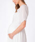 Фото #6 товара Women's Shirred Maternity Maxi Dress, Including Petites Sizing