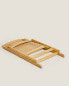 Rattan and wood folding chair