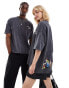 ASOS DESIGN Disney unisex oversized t-shirt with Mickey & Friends prints in washed black