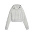 Фото #1 товара Puma Classics Cropped Pullover Hoodie Womens Grey Casual Outerwear 62140904