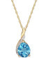 ფოტო #1 პროდუქტის Amethyst (1-3/8 ct. t.w.) & Diamond Accent Pendant Necklace in 14k Gold (Also in Blue Topaz)