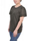 ფოტო #6 პროდუქტის Women's Short Eyelet-Cut-out Sleeve Scoop Neck Top