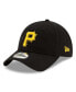 Фото #1 товара Men's Black Pittsburgh Pirates Logo Replica Core Classic 9TWENTY Adjustable Hat