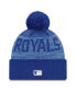 ფოტო #2 პროდუქტის Men's Royal Kansas City Royals Authentic Collection Sport Cuffed Knit Hat with Pom