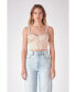 Фото #1 товара Women's Floral Print Cropped Top