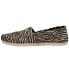 TOMS Alpargata Zebra Slip On Womens Beige, Black Flats Casual 10016697-101T